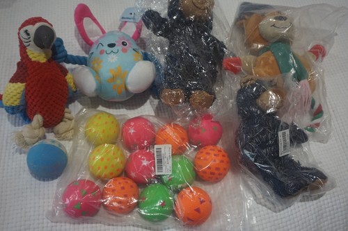 Job lot dog toys - dog, teddies