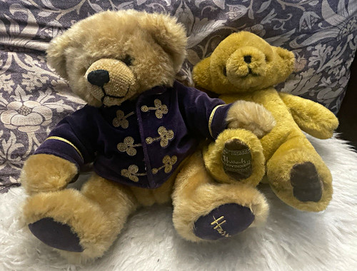 Harrods plush teddy bears - 2x,