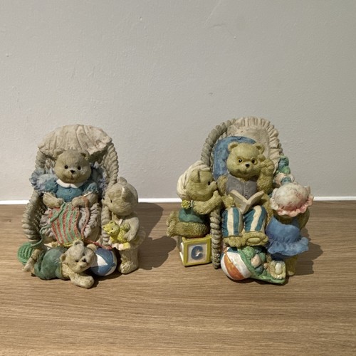 Resin teddy bear figurine - resin, set